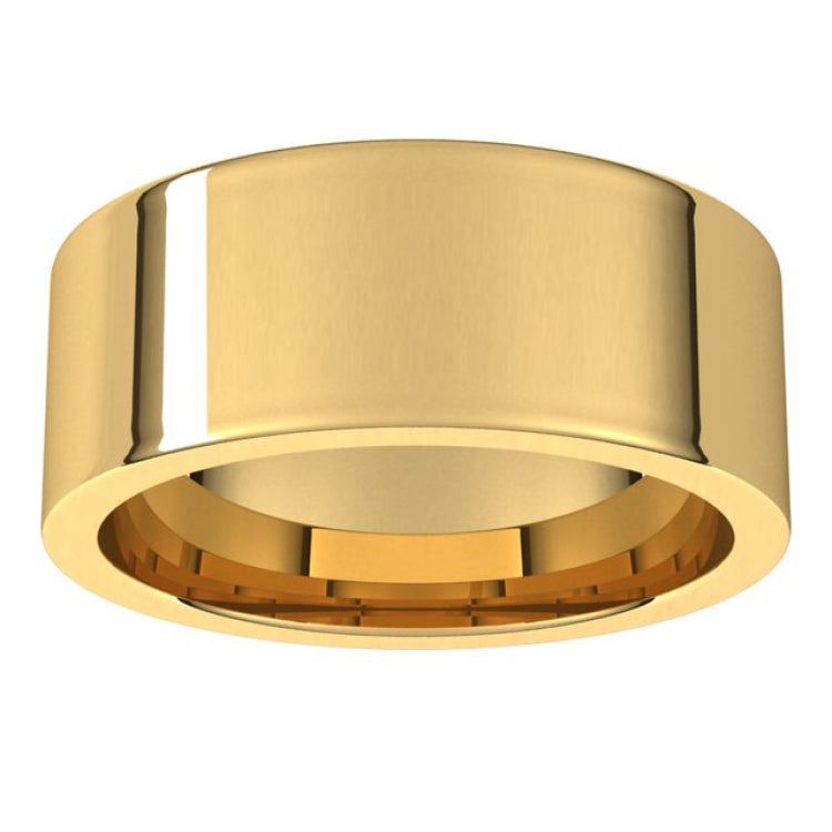 14K Yellow Gold 8 mm Comfort-Fit Flat Band Size 10.5