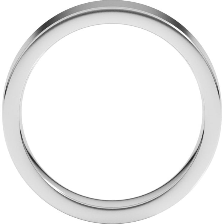 14K White Gold 5 mm Comfort-Fit Flat Band Size 7.5