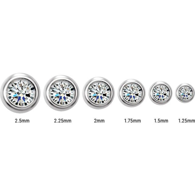 14K White Gold 1/10 CTW Lab-Grown Diamond Micro Bezel-Set Earrings