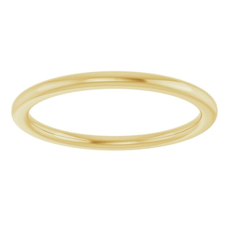 14K Yellow Gold 1.5 mm Comfort-Fit European-Style Band Size 5