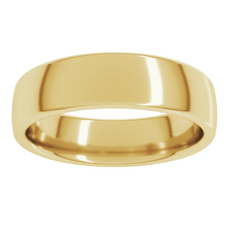 14K Yellow Gold 5.5 mm Comfort-Fit European-Style Band Size 14.5