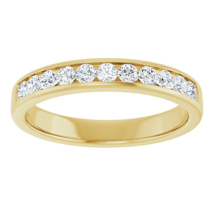 14K Yellow Gold 5/8 CTW Lab-Grown Diamond Band