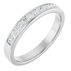 Platinum 1/2 CTW Natural Diamond Band