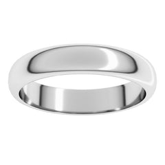 14K White Gold 4 mm Half Round Band Size 7