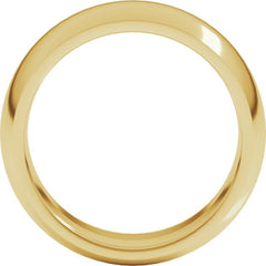 14K Yellow Gold 8 mm Comfort-Fit Half Round Band Size 11