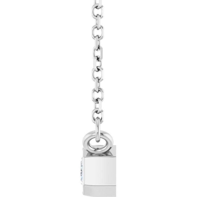 Sterling Silver 1/3 CT Lab-Grown Diamond 18" Necklace