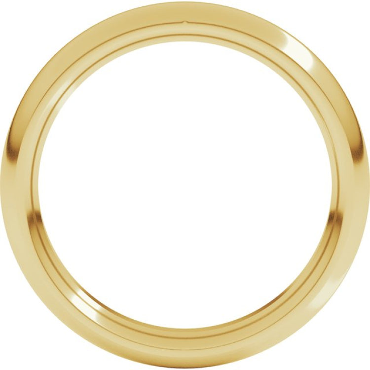 10K Yellow Gold 3.5 mm Comfort-Fit Half Round Band Size 4