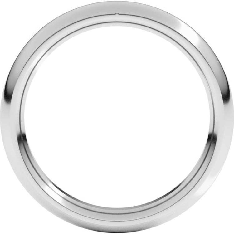 14K White Gold 3.5 mm Comfort-Fit Half Round Band Size 7