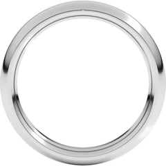 14K White Gold 3.5 mm Comfort-Fit Half Round Band Size 7