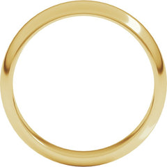 10K Yellow Gold 5 mm Half Round Band Size 13