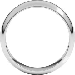 14K White Gold 6 mm Half Round Band Size 15