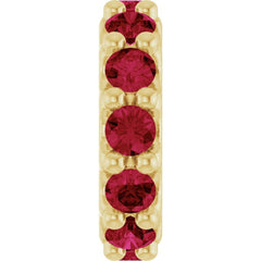 14K Yellow Gold Lab-Grown Ruby Spacer Charm/Pendant