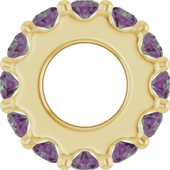 14K Yellow Gold Natural Alexandrite Spacer Charm/Pendant