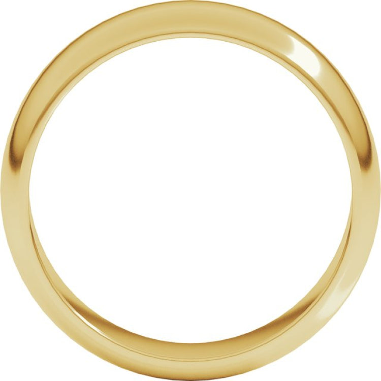 10K Yellow Gold 6 mm Half Round Band Size 7.5