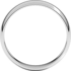 10K White Gold 5 mm Lightweight Half Round Band Size 9.5