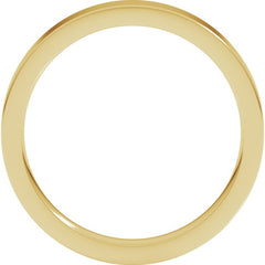 10K Yellow Gold 3 mm Comfort-Fit Flat Band Size 7