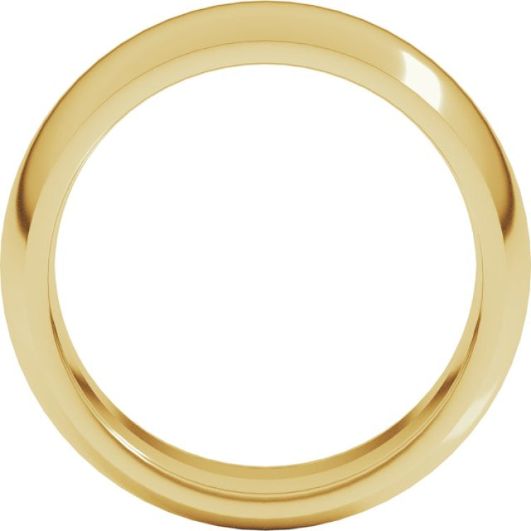 14K Yellow Gold 8 mm Comfort-Fit Half Round Band Size 10