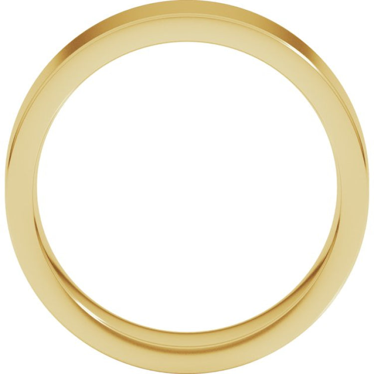 14K Yellow Gold 6 mm Comfort-Fit Flat Band Size 5.5