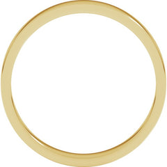 10K Yellow Gold 3 mm Flat Band Size 5.5