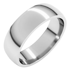 Platinum 6 mm Lightweight Comfort-Fit Half Round Band Size 11
