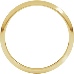 14K Yellow Gold 2 mm Half Round Band Size 9