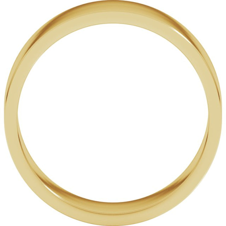 14K Yellow Gold 7 mm Flat Band Size 10