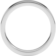 14K White Gold 4 mm Comfort-Fit Flat Band Size 5