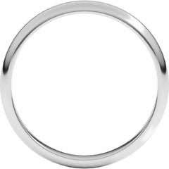 14K X1 White Gold 3 mm Half Round Band Size 7