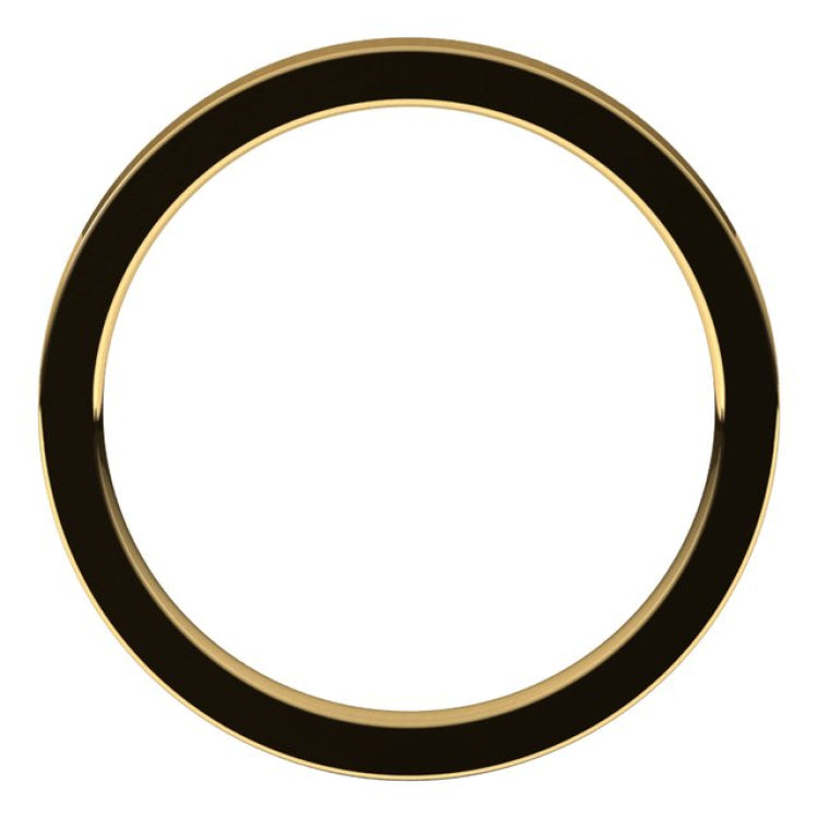 10K Yellow Gold 2 mm Comfort-Fit Flat Band Size 6