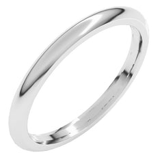 Sterling Silver 2 mm Comfort-Fit Half Round Band Size 4