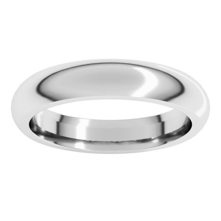 Sterling Silver 4 mm Comfort-Fit Half Round Band Size 6