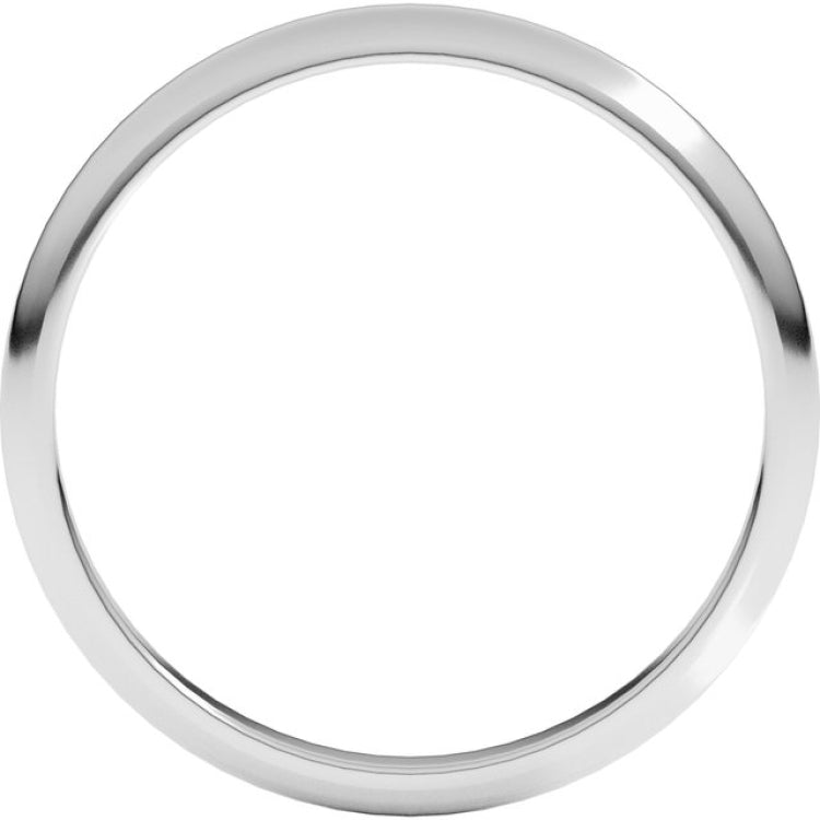 Sterling Silver 2 mm Half Round Band Size 6.5