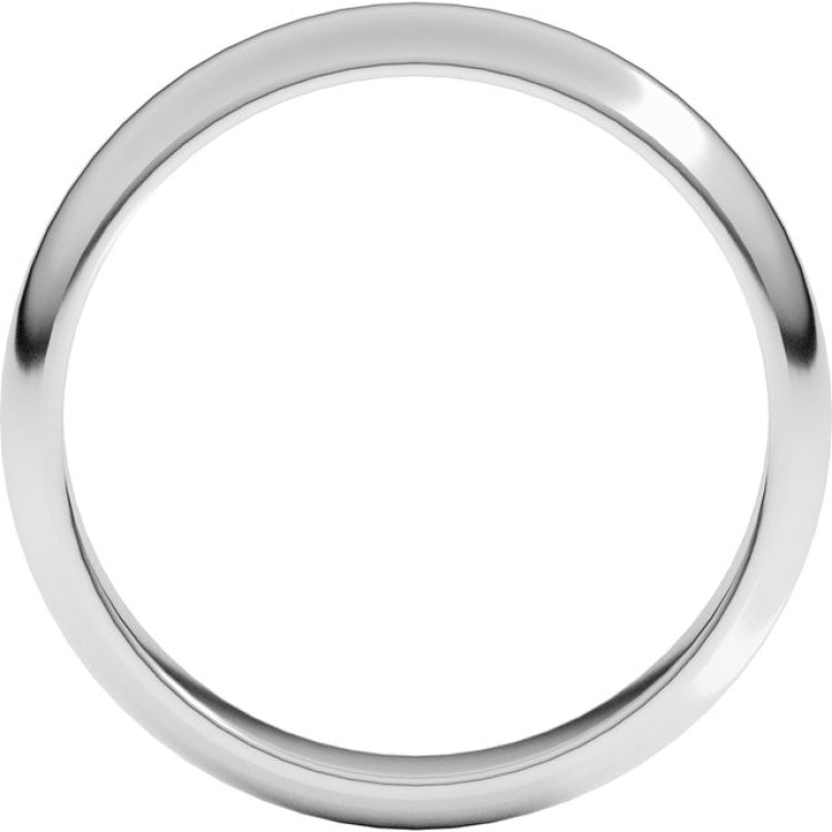Sterling Silver 4 mm Half Round Band Size 11