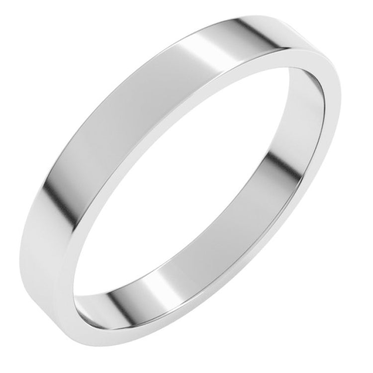 Sterling Silver 3 mm Flat Band Size 7.5