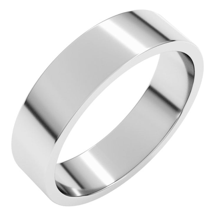 Sterling Silver 5 mm Flat Band Size 9