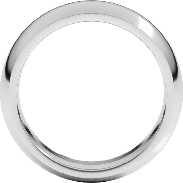 Sterling Silver 7 mm Comfort-Fit Half Round Band Size 11