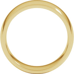 14K Yellow Gold 8 mm Lightweight Comfort-Fit Half Round Band Size 5.5