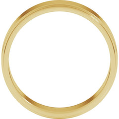 10K Yellow Gold 6 mm Stepped-Edge Flat Band Size 11