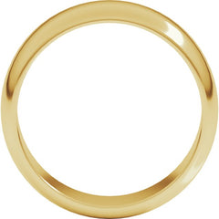 10K Yellow Gold 7 mm Half Round Band Size 10.5