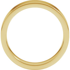 14K Yellow Gold 5 mm Comfort-Fit Flat Band Size 9.5