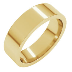 10K Yellow Gold 6 mm Comfort-Fit Flat Band Size 7