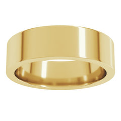 10K Yellow Gold 6 mm Comfort-Fit Flat Band Size 7