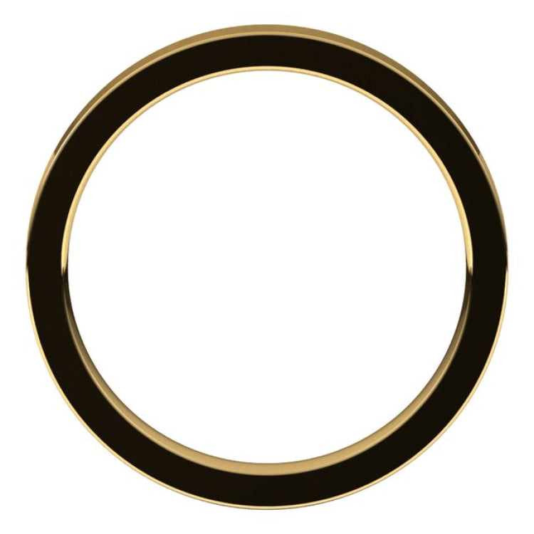 14K Yellow Gold 2.5 mm Comfort-Fit Flat Band Size 8