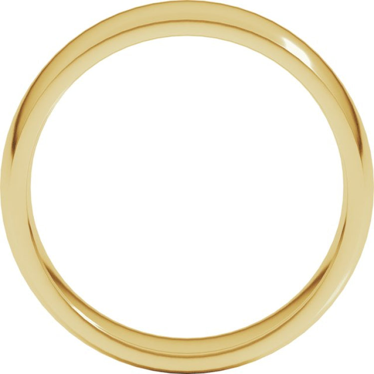 18K Yellow Gold 6 mm Lightweight Comfort-Fit Half Round Band Size 12.5