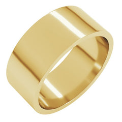 14K Yellow Gold 8 mm Flat Band Size 10