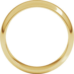 18K Yellow Gold 6 mm Half Round Band Size 9