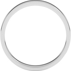 14K White Gold 3 mm Flat Band Size 9