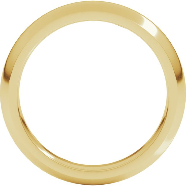 14K Yellow Gold 4 mm Comfort-Fit Half Round Band Size 12.5