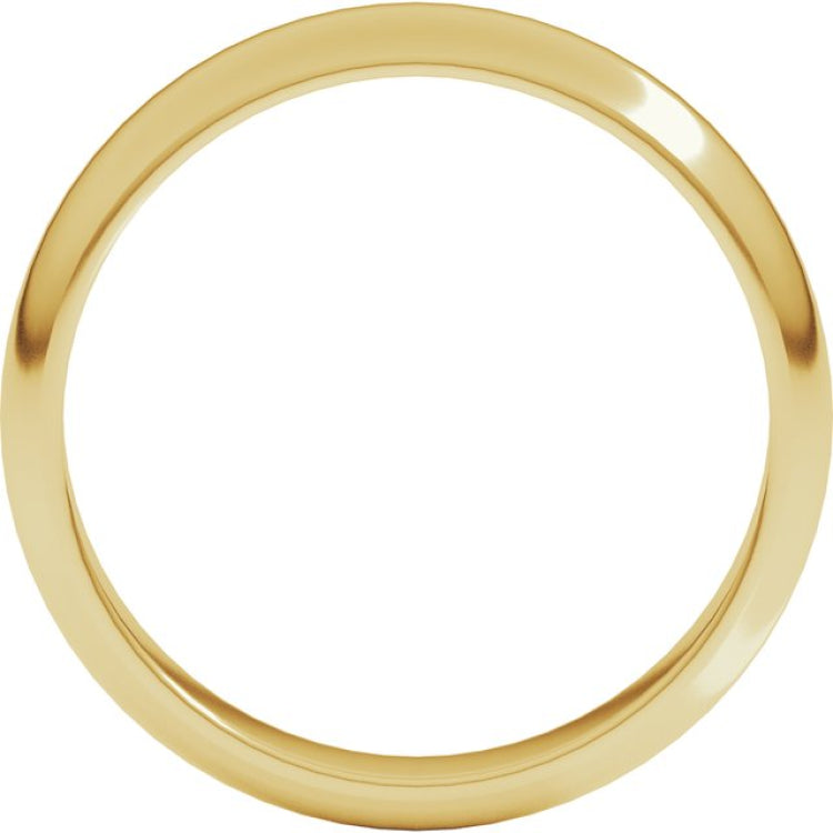 10K Yellow Gold 4 mm Half Round Band Size 5.5