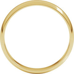 10K Yellow Gold 4 mm Lightweight Half Round Band Size 11